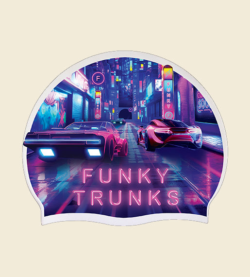 Cyber City - Funky Trunks Silicone Swim Cap